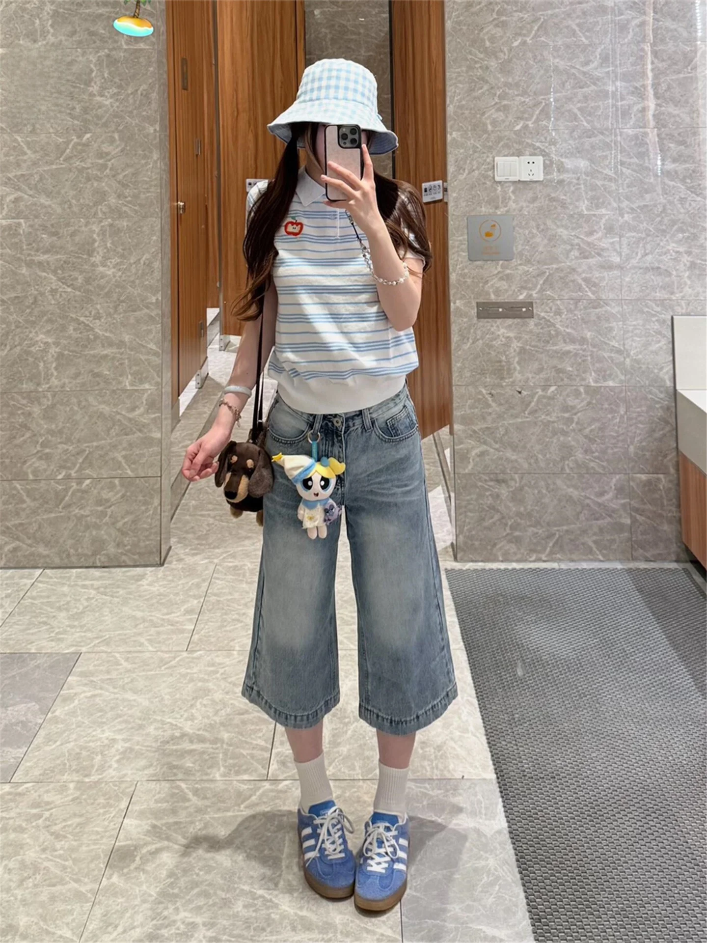 American Vintage Washed Blue Low Waist Wide Leg Seven-Foot Women's Summer Loose Slimming Jeans Casual Cotton Denim Pants
American Vintage Washed Blue Low Waist Wide Leg Seven-Foot Women's Summer Loose Slimming Jeans Casual Cotton Denim Pants