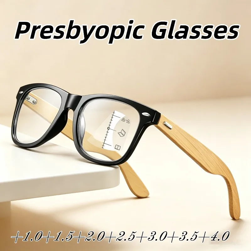Trendy Anti Blue Light Multifocal Presbyopic Glasses Vintage Bamboo Wooden Reading Glasses Fashionable Men's Near Far Eyewear
Trendy Anti Blue Light Multifocal Presbyopic Glasses Vintage Bamboo Wooden Reading Glasses Fashionable Men's Near Far Eyewear