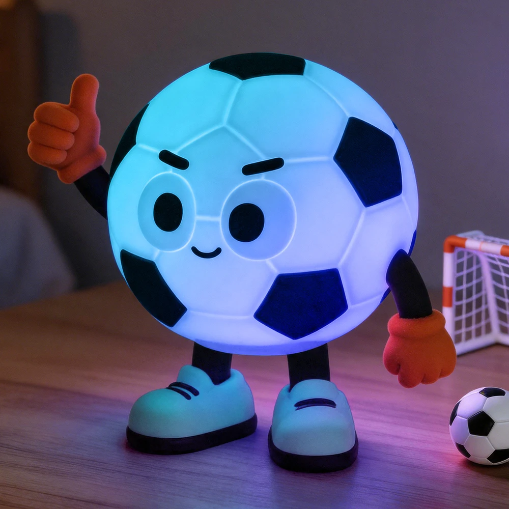 F2 Silicone Soccer Night Light Rechargeable Dimmable Football Sleeping Nightlights Beside Table Lamp For Bedroom Decor
F2 Silicone Soccer Night Light Rechargeable Dimmable Football Sleeping Nightlights Beside Table Lamp For Bedroom Decor