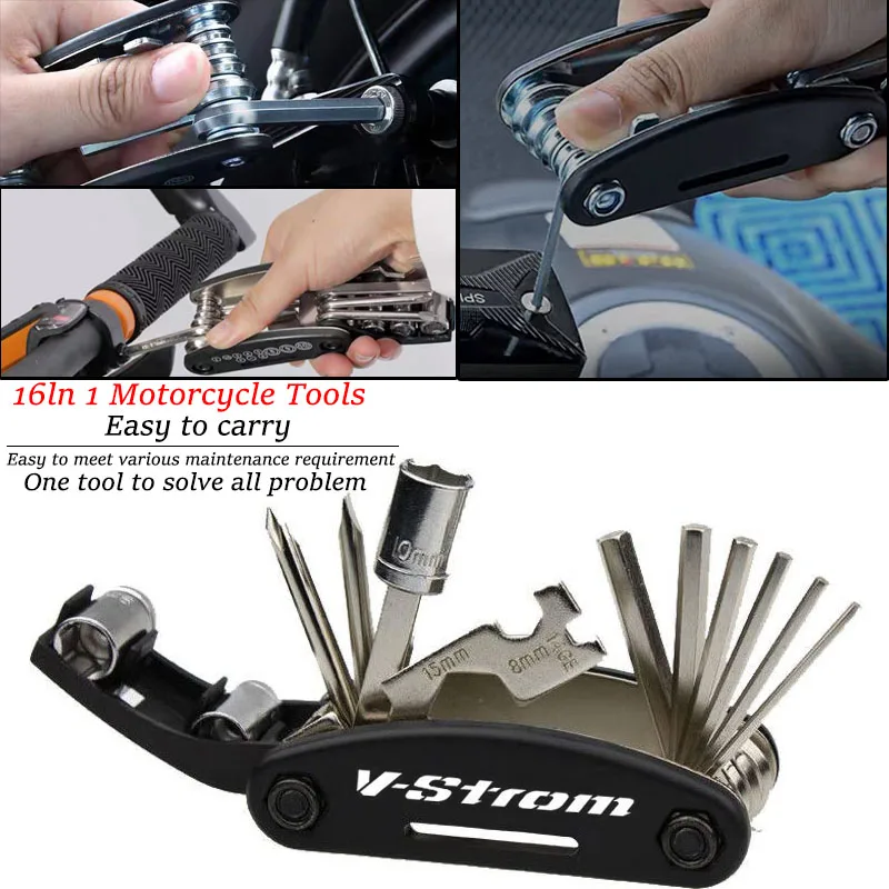 For V-Strom 250 650 1000 1050 XT V Strom VStrom 800DE DL650 Motorcycle Multifunction Tool Portable Repair Screwdriver Set
For V-Strom 250 650 1000 1050 XT V Strom VStrom 800DE DL650 Motorcycle Multifunction Tool Portable Repair Screwdriver Set