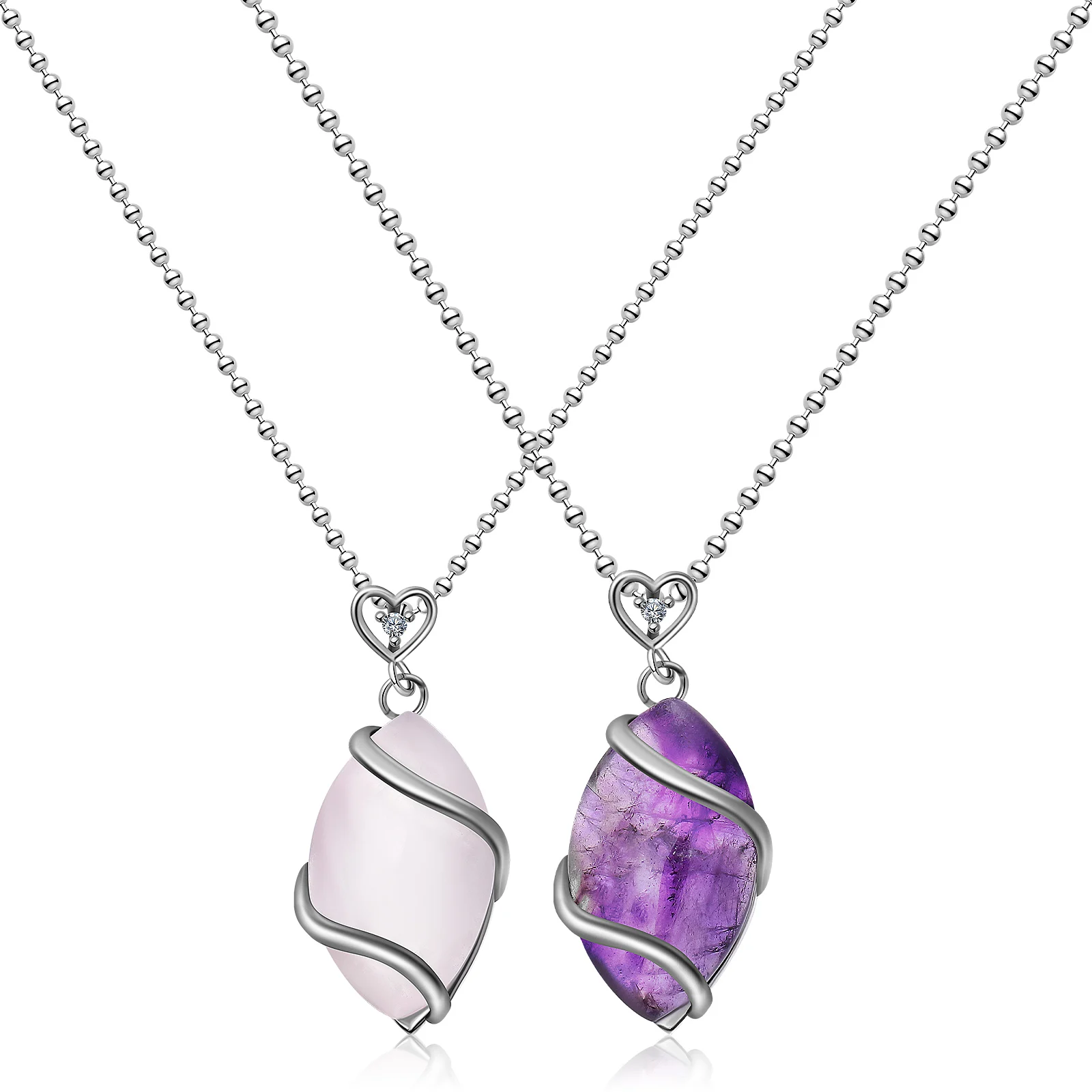 2 pcs Retro Quartz Stone Necklace Quartz Stone Neckchain Pink Choker Vintage Crystal Jewelry for Women Elegant Pendant
2 pcs Retro Quartz Stone Necklace Quartz Stone Neckchain Pink Choker Vintage Crystal Jewelry for Women Elegant Pendant