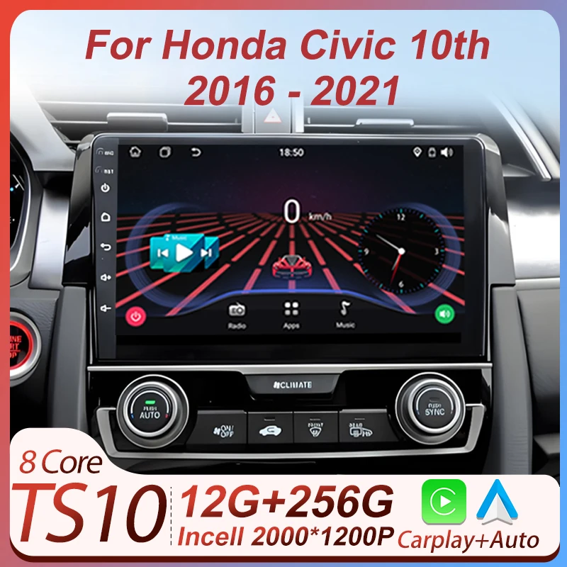 Stereo Head Unit Android For Honda Civic 10th 2016 2017 2018 2019-2021 GPS Navigation Intelligent System Carplay 8 Core RDS 5G
Stereo Head Unit Android For Honda Civic 10th 2016 2017 2018 2019-2021 GPS Navigation Intelligent System Carplay 8 Core RDS 5G