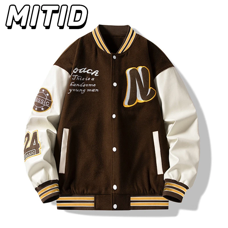 Hip Hop Streetwear Varsity Jacket Men Fashion New Casual Loose Vintage Jackets Coats Outwear Oversized Baseball Uniform Jacket
Hip Hop Streetwear Varsity Jacket Men Fashion New Casual Loose Vintage Jackets Coats Outwear Oversized Baseball Uniform Jacket