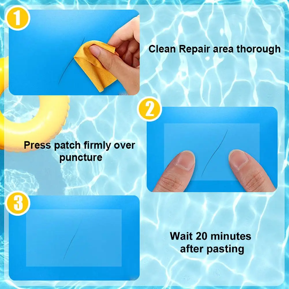 Self-Adhesive Pool Repairing Patches PVC Sticker for Inflatable Boat Raft Ring
Self-Adhesive Pool Repairing Patches PVC Sticker for Inflatable Boat Raft Ring
