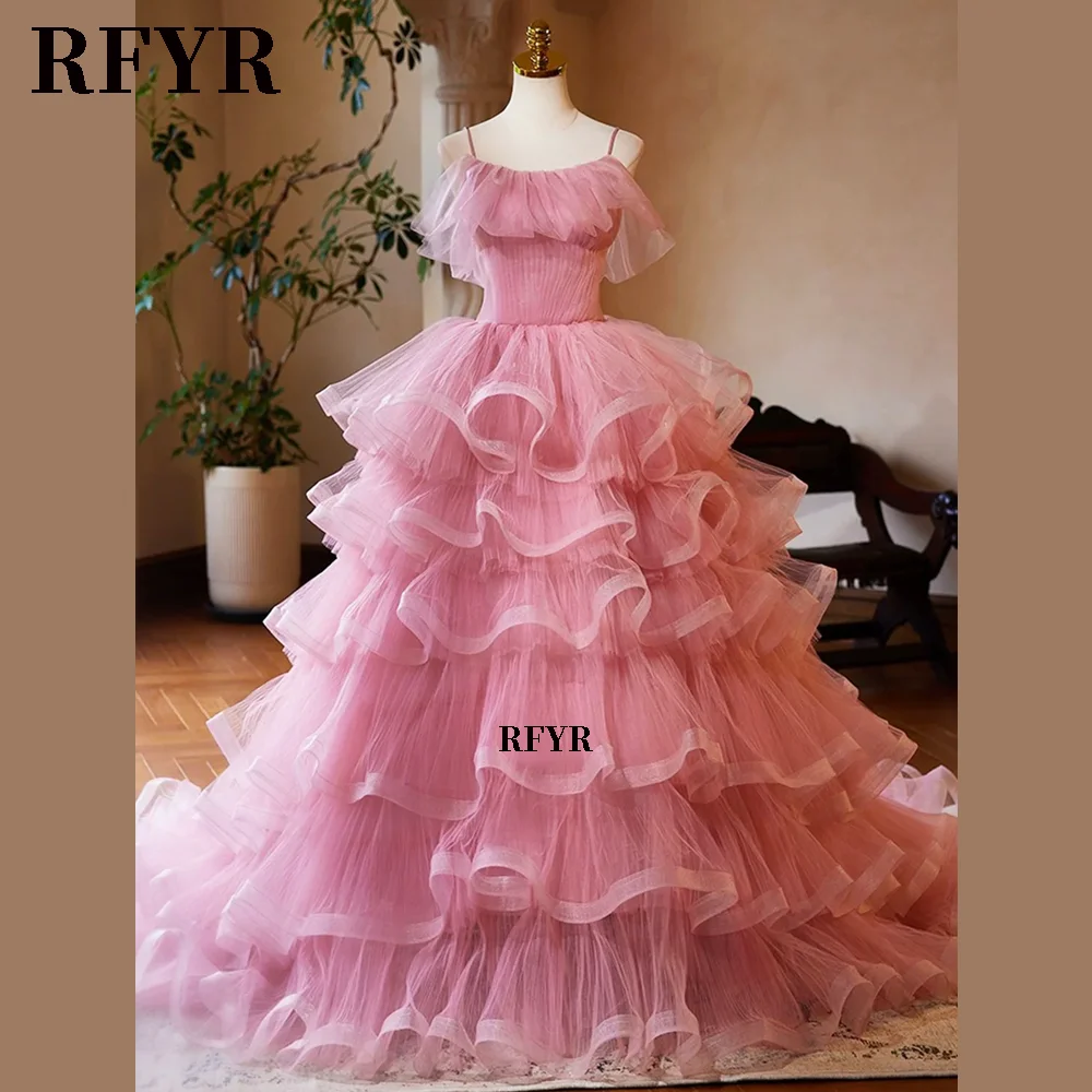 RFYR Elegant Princess Gown Formal Prom Dresses with Tiered Layers Formal Ball Gown Lace Up Back Celebrity Dresses Customized
RFYR Elegant Princess Gown Formal Prom Dresses with Tiered Layers Formal Ball Gown Lace Up Back Celebrity Dresses Customized