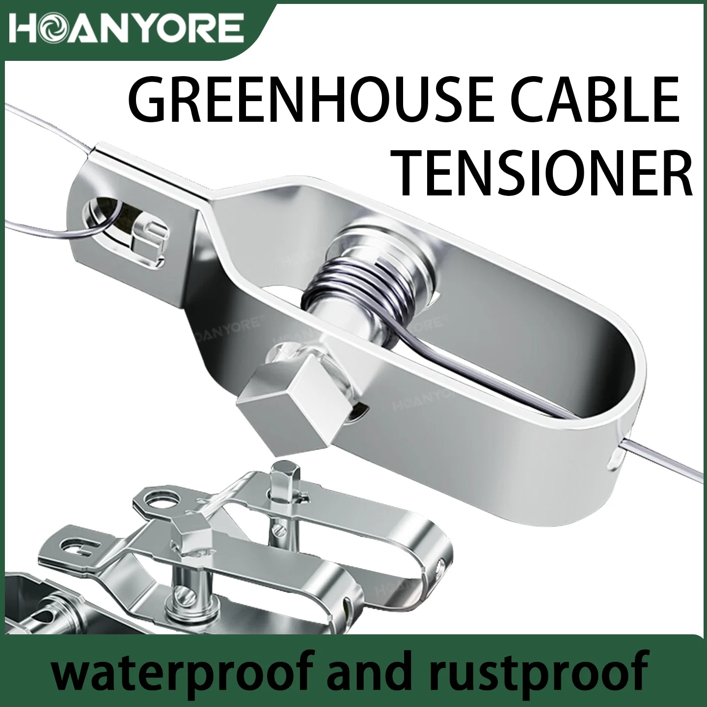 Натяжитель проволоки для виноградных шпалер, цельностальной оцинкованный, для теплиц, с маленькими проволочными зажимами для крепления
Натяжитель проволоки для виноградных шпалер, цельностальной оцинкованный, для теплиц, с маленькими проволочными зажимами для крепления