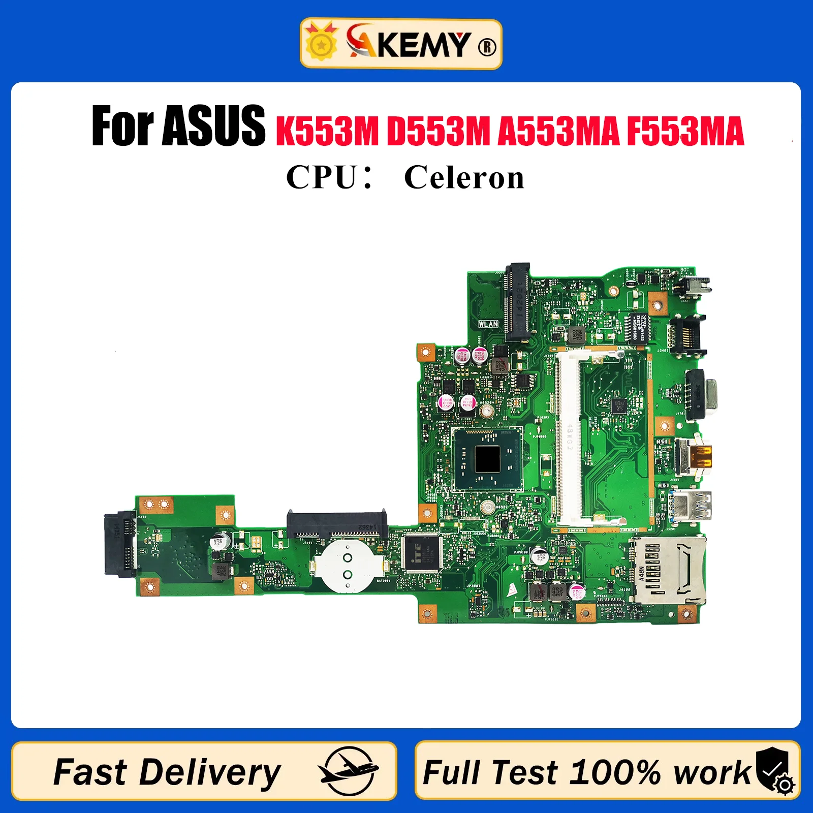 X553MA Материнская плата для ноутбука ASUS VivoBook X553M K553M D553M A553MA F553MA X553MA Материнская плата с процессором Celeron 100% тесты OK stk
X553MA Материнская плата для ноутбука ASUS VivoBook X553M K553M D553M A553MA F553MA X553MA Материнская плата с процессором Celeron 100% тесты OK stk