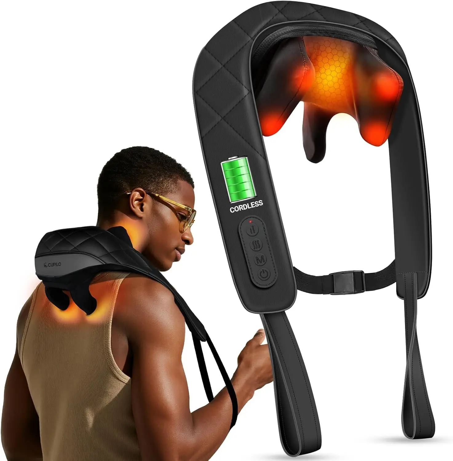 Cordless Neck Massager with Heat, 4D Kneading for Pain Relief, Electric Shiatsu Therapy, Portable Gift for Women and Mom
Cordless Neck Massager with Heat, 4D Kneading for Pain Relief, Electric Shiatsu Therapy, Portable Gift for Women and Mom