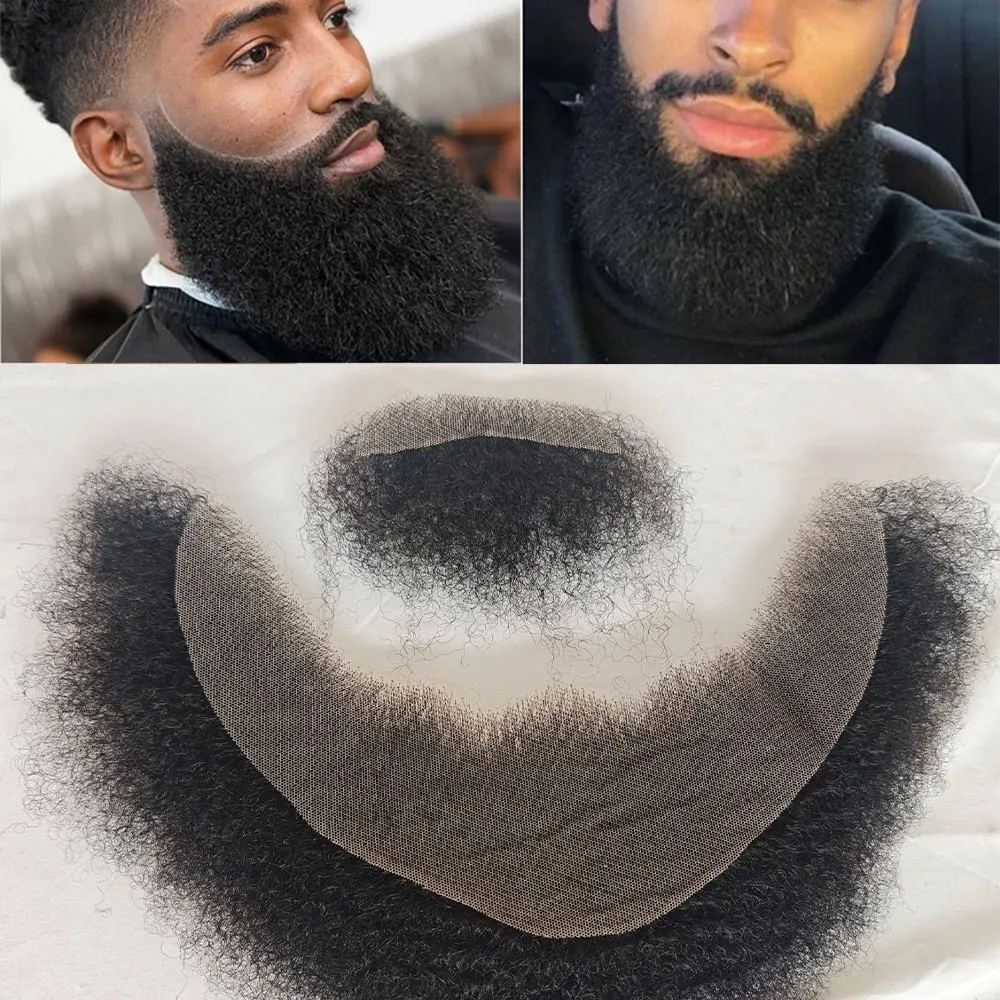 Human Hair Fake Beard and Mustache Afro Curl Full Hand Tied Lace Facial Hair Black Goatee Beard Festival Costume Beard Parties
Human Hair Fake Beard and Mustache Afro Curl Full Hand Tied Lace Facial Hair Black Goatee Beard Festival Costume Beard Parties