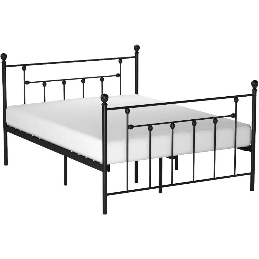 Metal Platform Bed Frame with Headboard and Footboard, Heavy Duty Slat Support / Underbed Storage Space, Victorian Style
Metal Platform Bed Frame with Headboard and Footboard, Heavy Duty Slat Support / Underbed Storage Space, Victorian Style
