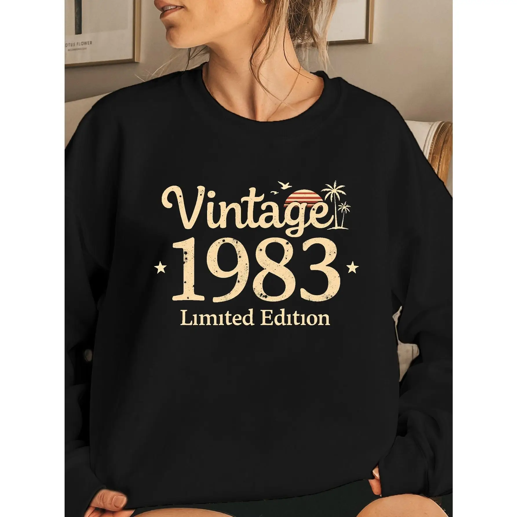 Vintage 1983 Birthday Sweatshirt Retro Limited Edition Graphic Pullover Men Women Tropical Sunset Palm Tree Cotton Top Gift
Vintage 1983 Birthday Sweatshirt Retro Limited Edition Graphic Pullover Men Women Tropical Sunset Palm Tree Cotton Top Gift