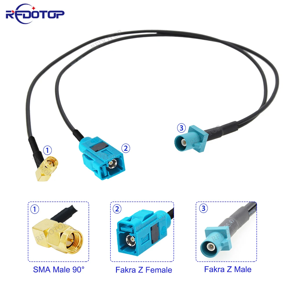 1 to 2 Y Type Fakra Z Male to 1xFakra Z Female & 1x SMA Male 90 Degree Connector RG174 Splitter Cable GPS Antenna Extension Cord
1 to 2 Y Type Fakra Z Male to 1xFakra Z Female & 1x SMA Male 90 Degree Connector RG174 Splitter Cable GPS Antenna Extension Cord
