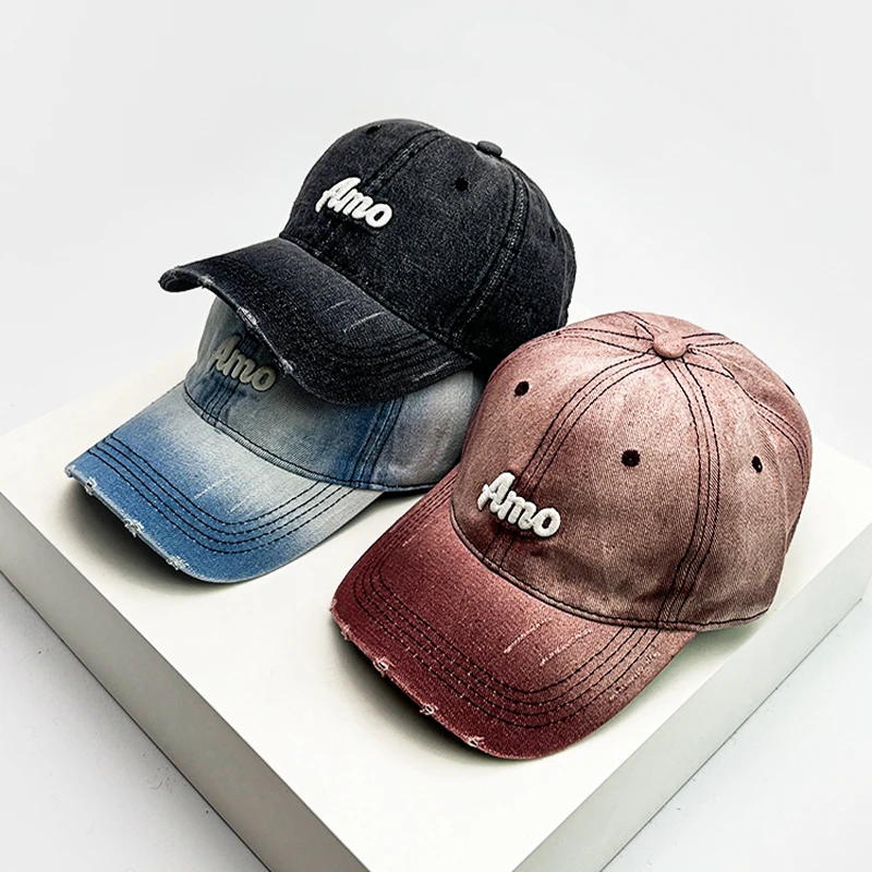 New Unisex Gradient Embroidered Amo Letters Baseball Hats Breathable Simple Sunshade Broken Peaked Caps Versatile Fashion Retro
New Unisex Gradient Embroidered Amo Letters Baseball Hats Breathable Simple Sunshade Broken Peaked Caps Versatile Fashion Retro