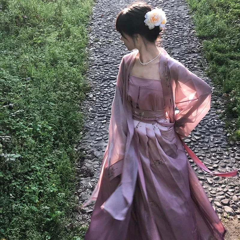 Original Song Dynasty Pink Purple Hanfu Dresses 3 Piece Set Women 2023 Summer Elegant Chinese Style Princess Cosplay Costumes
Original Song Dynasty Pink Purple Hanfu Dresses 3 Piece Set Women 2023 Summer Elegant Chinese Style Princess Cosplay Costumes