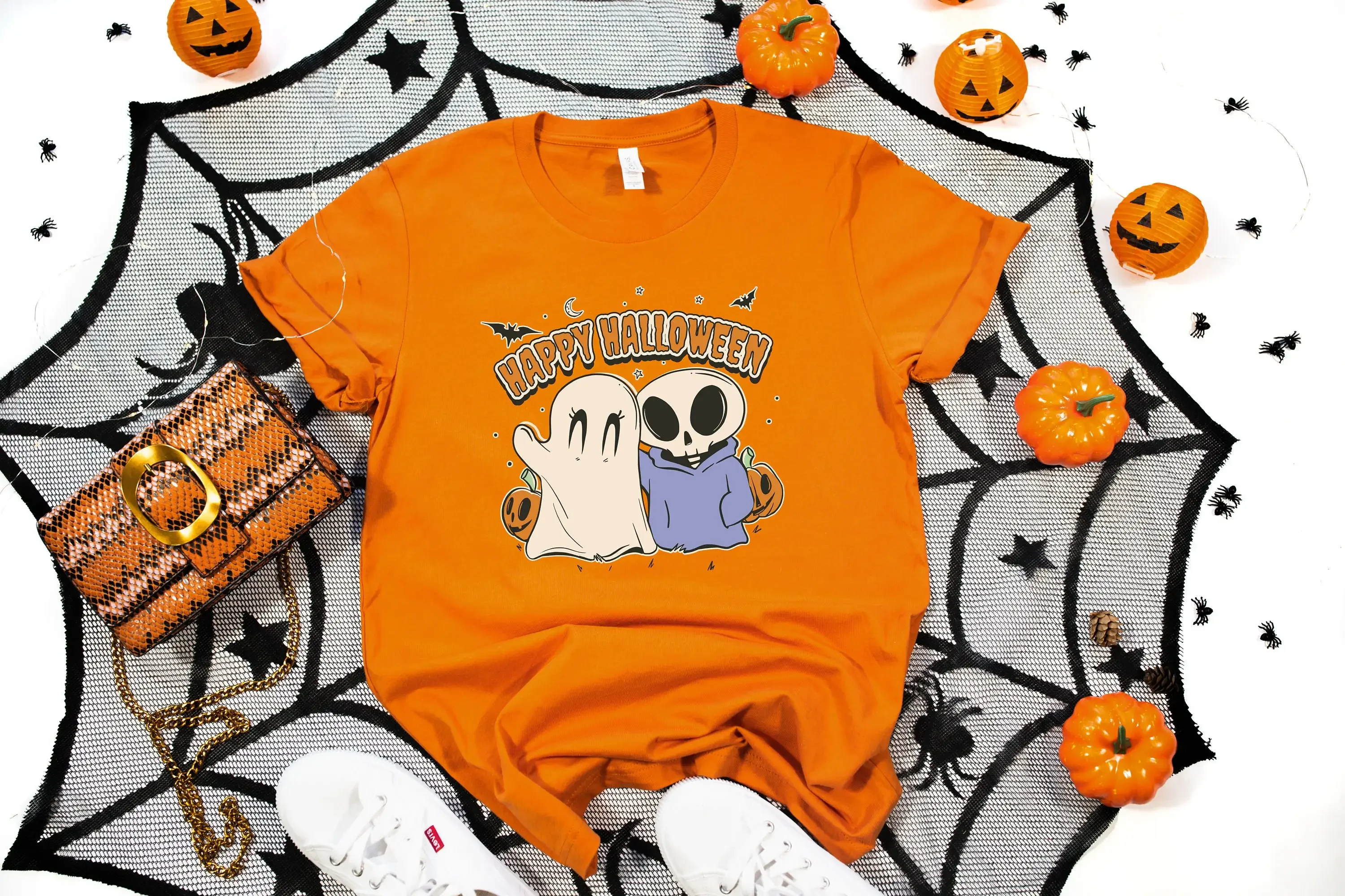 Happy Halloween Monster T Shirt Retro Spooky Season Costume Ghost Fall Party Skull
Happy Halloween Monster T Shirt Retro Spooky Season Costume Ghost Fall Party Skull