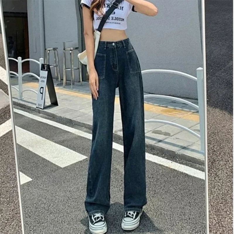 Straight Leg Jeans Women 2022 Korean Fashion Women's Pants Vintage Clothes Denim Female Clothing Streetwear Y2k Woman High Waist
Straight Leg Jeans Women 2022 Korean Fashion Women's Pants Vintage Clothes Denim Female Clothing Streetwear Y2k Woman High Waist
