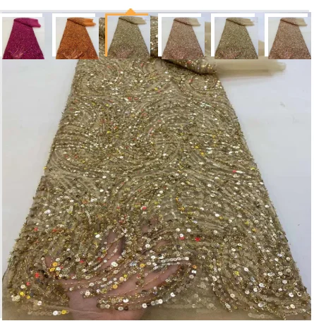 Latest Luxury Elegant French Embroidery Groom Lace Fabric African Nigerian With Sequins Fabric For Wedding Party Dress
Latest Luxury Elegant French Embroidery Groom Lace Fabric African Nigerian With Sequins Fabric For Wedding Party Dress