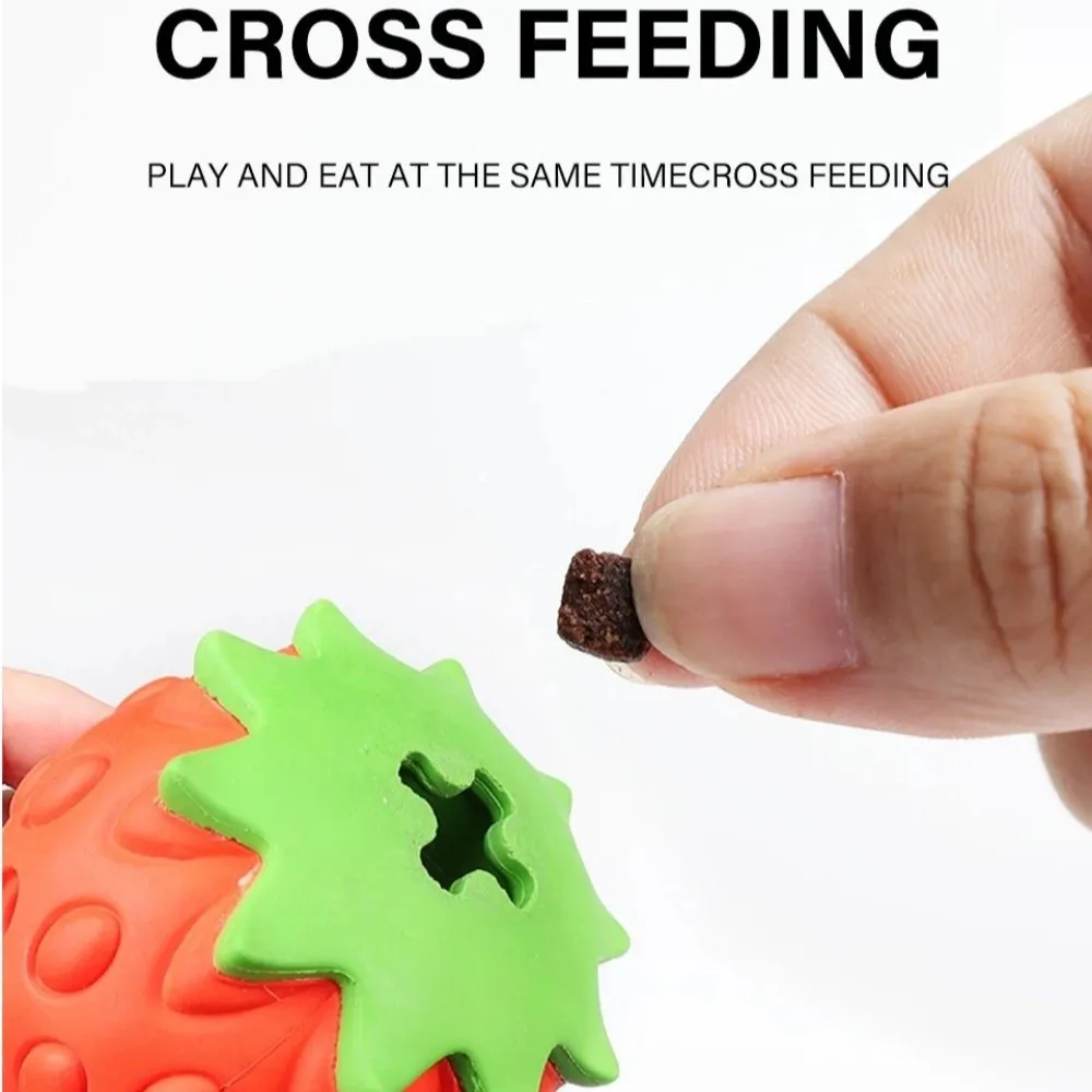 Strawberry Shaped Dog Chew Tooth Cleaning Interactive Dog Food Leaking Ball Bite Resistant Rubber Dog Grinding Teeth
Strawberry Shaped Dog Chew Tooth Cleaning Interactive Dog Food Leaking Ball Bite Resistant Rubber Dog Grinding Teeth