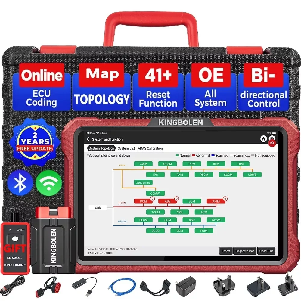 2026 Kingbolen K10 PRO Full System ECU Coding Diagnostic Scanner Topology Map CANFD & DOIP 2 Years Free Update PK PRO5
2026 Kingbolen K10 PRO Full System ECU Coding Diagnostic Scanner Topology Map CANFD & DOIP 2 Years Free Update PK PRO5
