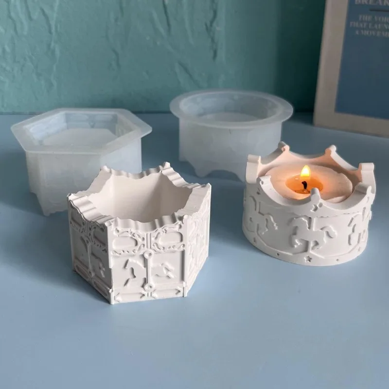 Carousel Storage Jar Silicone Mold Horse Aromatherapy Candle Holder Casting Molds Jewelry Storage Organizer Storage Box Mold
Carousel Storage Jar Silicone Mold Horse Aromatherapy Candle Holder Casting Molds Jewelry Storage Organizer Storage Box Mold