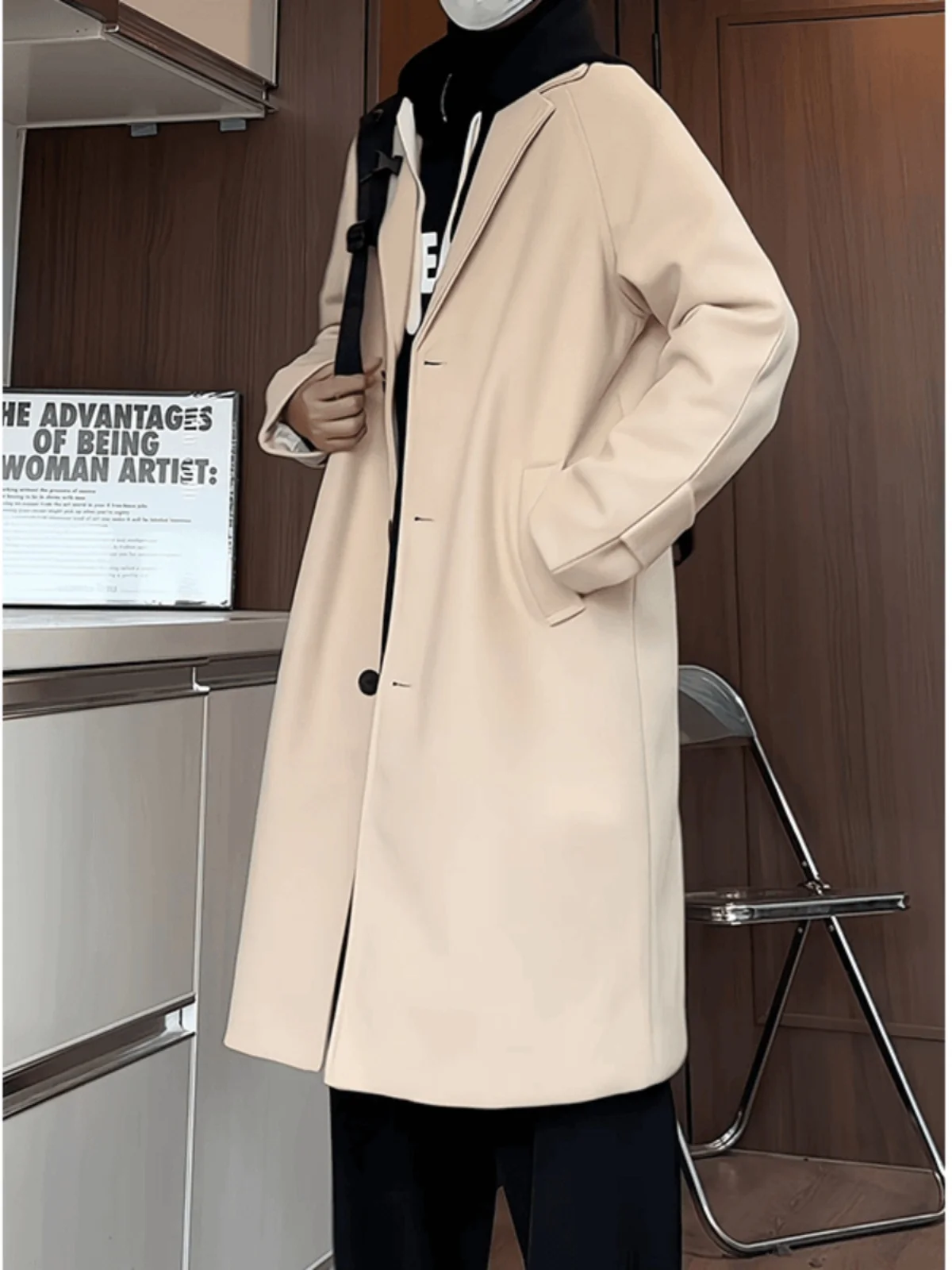 Krusu Father Woolen Coat Men's Long Sle Autumn Winter Youth College Wind Tweed Jaet American Sle Warmth Polyester Fiber
Krusu Father Woolen Coat Men's Long Sle Autumn Winter Youth College Wind Tweed Jaet American Sle Warmth Polyester Fiber