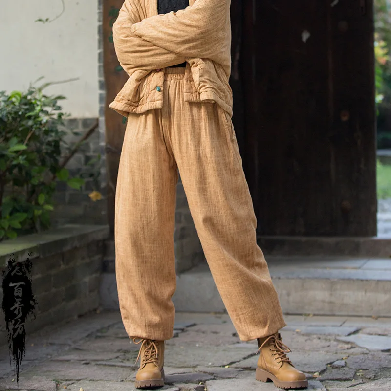 Autumn/winter 2024 New Arrival Arts Style Women Warm Thickened Ankle-length Pants Casual Loose Elastic Waist Bloomers Pants Y82
Autumn/winter 2024 New Arrival Arts Style Women Warm Thickened Ankle-length Pants Casual Loose Elastic Waist Bloomers Pants Y82