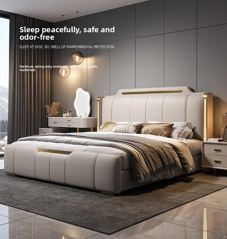 2026 Modern Luxury King-Size Bed With Soft Storage High-End Luxury Leather Wood Bedroom Queen Beds Frame Assembled Featurepromot
2026 Modern Luxury King-Size Bed With Soft Storage High-End Luxury Leather Wood Bedroom Queen Beds Frame Assembled Featurepromot