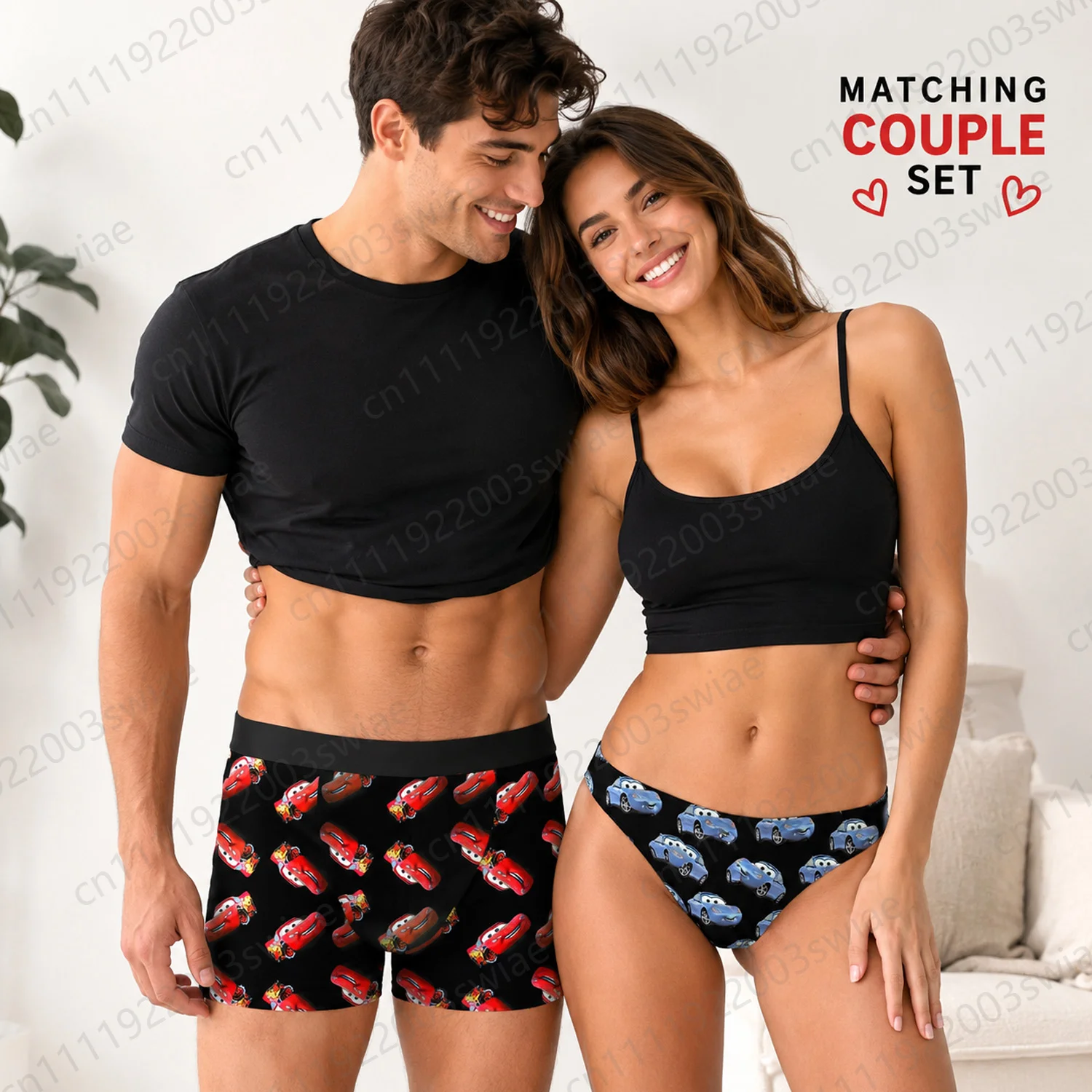2026 New Summer McQueen & Sally Couple Matching Underwear Cartoon Car Print Men Boxer Briefs Women Triangle Panties Set
2026 New Summer McQueen & Sally Couple Matching Underwear Cartoon Car Print Men Boxer Briefs Women Triangle Panties Set