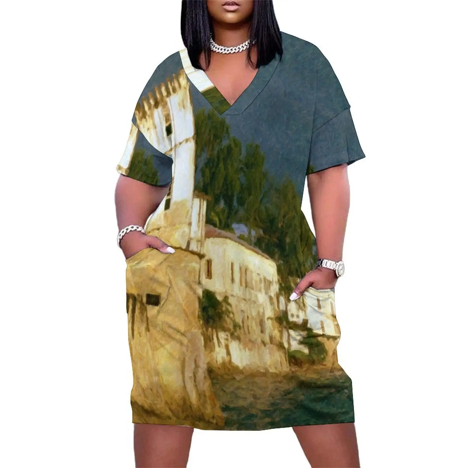 Zanzibar Painting, A Storm approaches Stonetown. Loose Pocket Dress Evening dresses fairy dress Women's skirt
Zanzibar Painting, A Storm approaches Stonetown. Loose Pocket Dress Evening dresses fairy dress Women's skirt