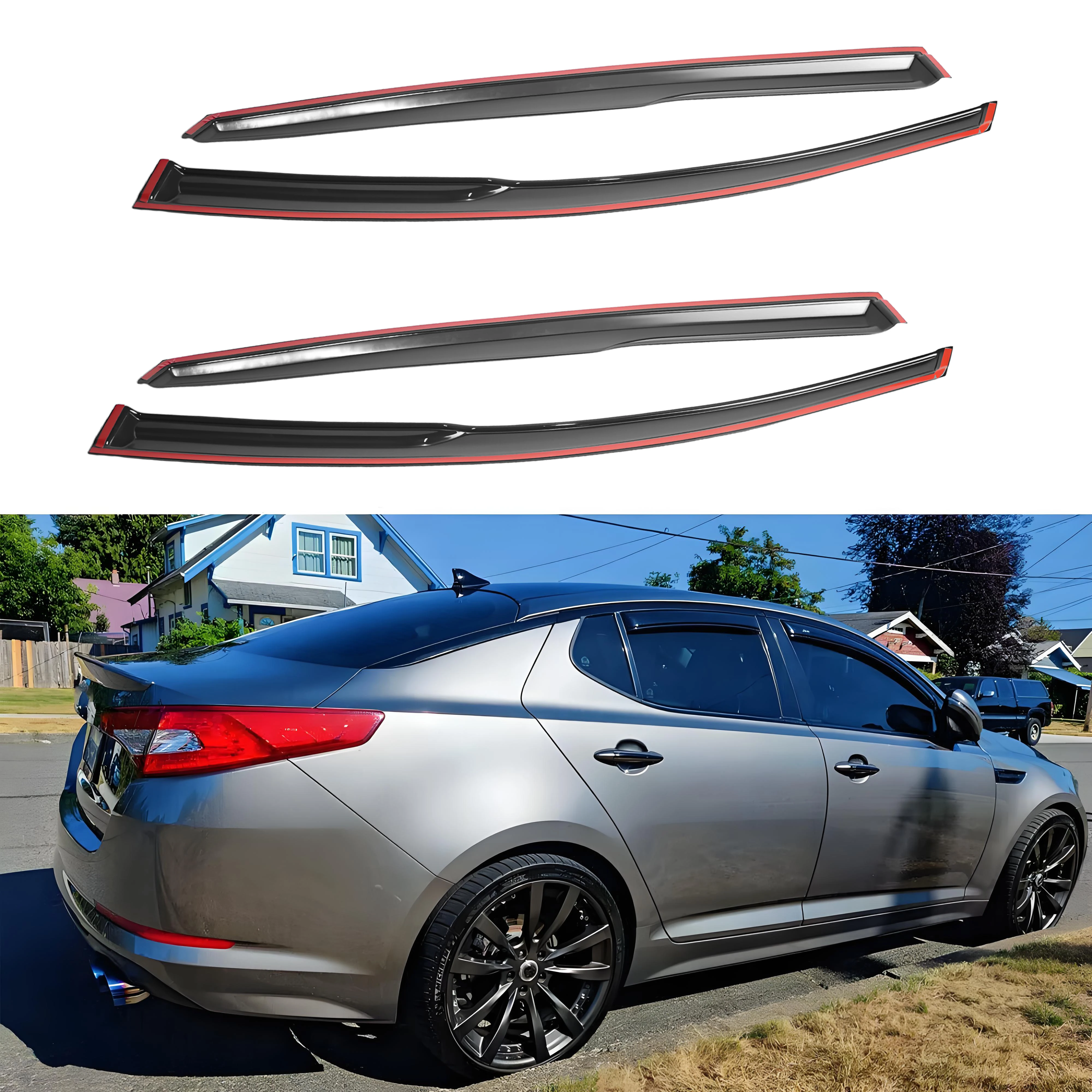 Дефлекторы окон (ветровики) для Kia Optima 2011-2015
Дефлекторы окон (ветровики) для Kia Optima 2011-2015