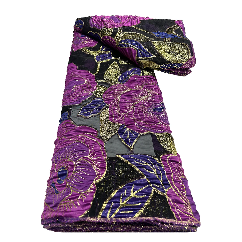 French Brocade Lace Luxury African Nigerian Evening Party Dresses For Women 2025 High Quality Gilding Jacquard Lace Material 
French Brocade Lace Luxury African Nigerian Evening Party Dresses For Women 2025 High Quality Gilding Jacquard Lace Material