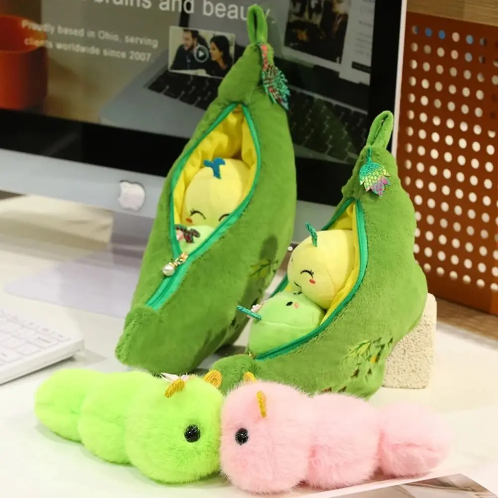 Caterpillar Simulation Pea Pod Plush Doll Lifelike Plants Fluffy Green Soybeans Plush Keychain Collection 40cm
Caterpillar Simulation Pea Pod Plush Doll Lifelike Plants Fluffy Green Soybeans Plush Keychain Collection 40cm