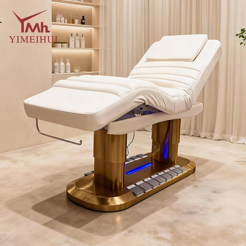Pu Leather Adjustable 4 Motor Massage Bed With Led Lighting For Professional Beauty Salon Sessions Premium Salon Furniture
Pu Leather Adjustable 4 Motor Massage Bed With Led Lighting For Professional Beauty Salon Sessions Premium Salon Furniture