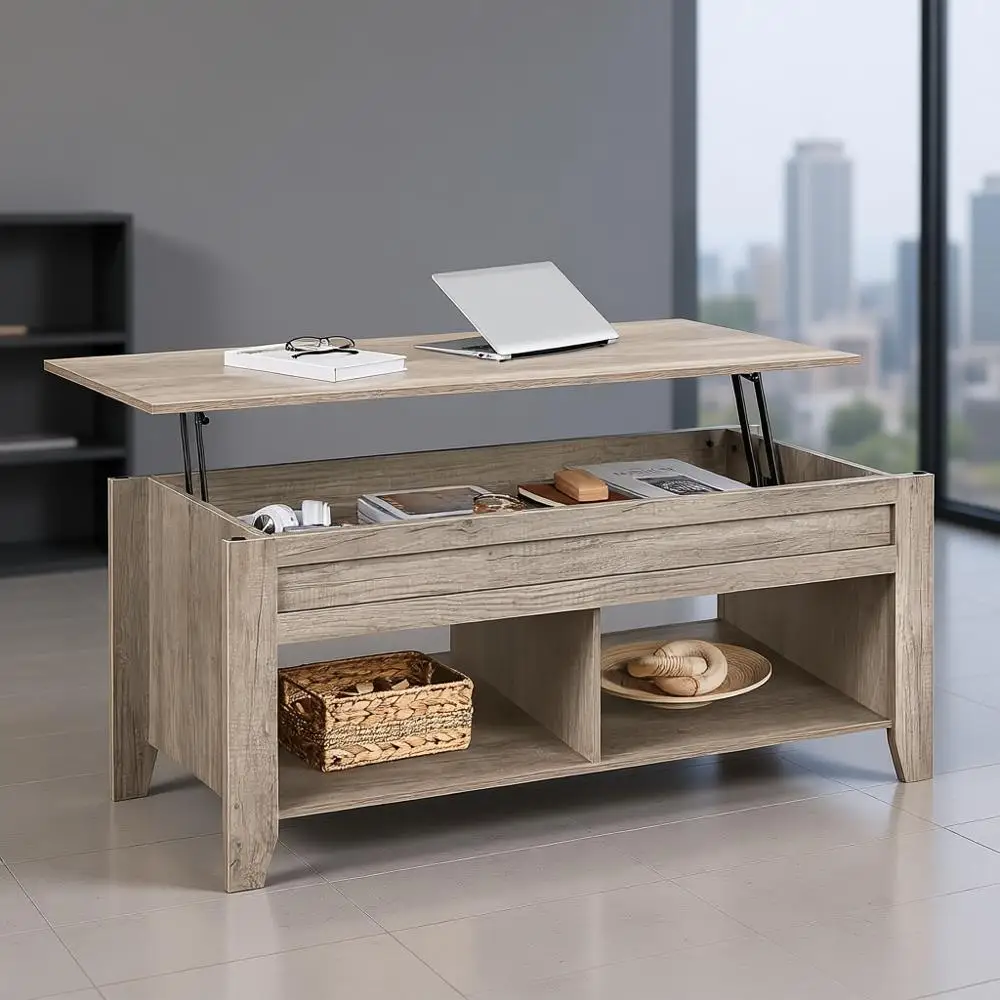 Серый журнальный столик в фермерском доме с подъемным верхом и нижней полкой, длина 47,5 для гостиных/офисных помещений
Серый журнальный столик в фермерском доме с подъемным верхом и нижней полкой, длина 47,5 для гостиных/офисных помещений