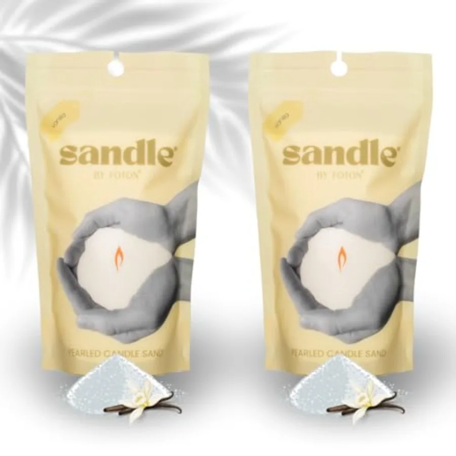 Sandle by Pearled Candle Multi-Pack 2 x 10oz Vanilla Scent Non-Toxic Luxury and Long-Lasting Candle Sand Wax up to 120 Hours wi
Sandle by Pearled Candle Multi-Pack 2 x 10oz Vanilla Scent Non-Toxic Luxury and Long-Lasting Candle Sand Wax up to 120 Hours wi