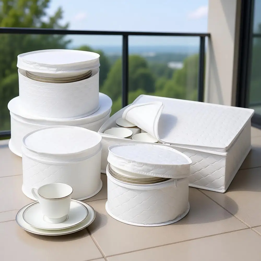 Dinnerware Storage Containers Set, Perfect for Dish, China, and Cup Storage, Quilted Containers to Protect and Organize Heirloom
Dinnerware Storage Containers Set, Perfect for Dish, China, and Cup Storage, Quilted Containers to Protect and Organize Heirloom