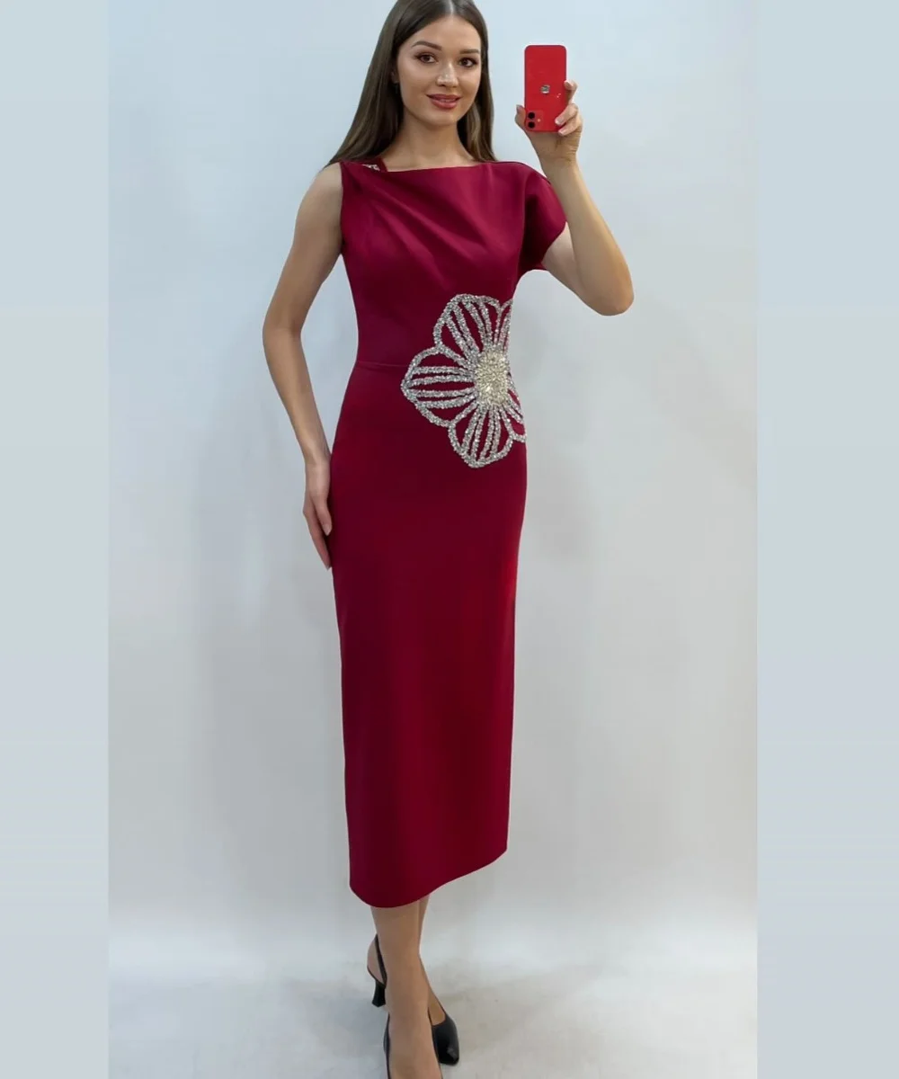 Customized Simple Jersey Pleat Sequined Straight O-Neck Midi Dresses Bespoke Occasion Homecoming Exquisite Chinese Style
Customized Simple Jersey Pleat Sequined Straight O-Neck Midi Dresses Bespoke Occasion Homecoming Exquisite Chinese Style