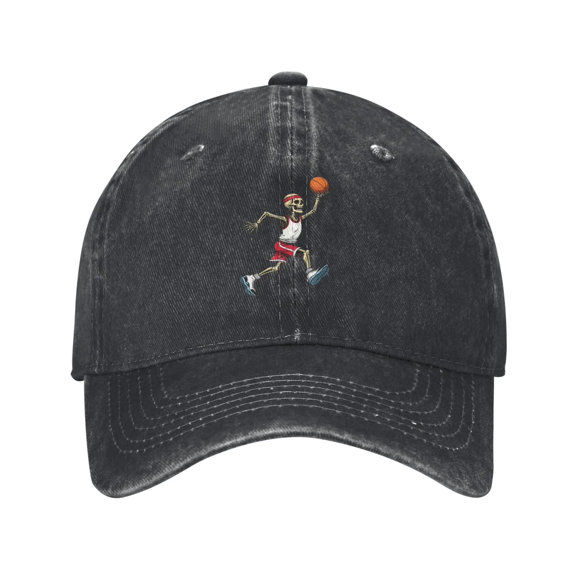 Men's Skeleton Dunking Baseball Cap 100% Cotton Snapback Retro Washed Style Punk Horror Goth Hat
Men's Skeleton Dunking Baseball Cap 100% Cotton Snapback Retro Washed Style Punk Horror Goth Hat