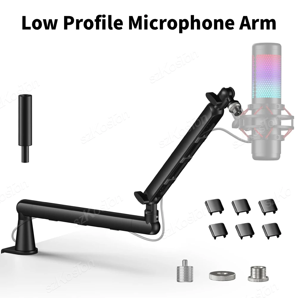 Desk Low Profile Microphone Boom Arm with Cable Management Podcasting Gaming Adjustable Microphone Stand for SM7B AM8 K688 Mic
Desk Low Profile Microphone Boom Arm with Cable Management Podcasting Gaming Adjustable Microphone Stand for SM7B AM8 K688 Mic