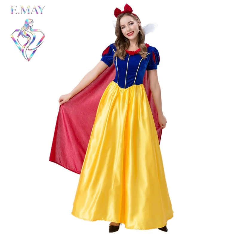 New Adult Women's Halloween Costume Snow White Princess Long Skirt Fairy Tale Princess Performance Dress Ethnic Stage Costume
New Adult Women's Halloween Costume Snow White Princess Long Skirt Fairy Tale Princess Performance Dress Ethnic Stage Costume