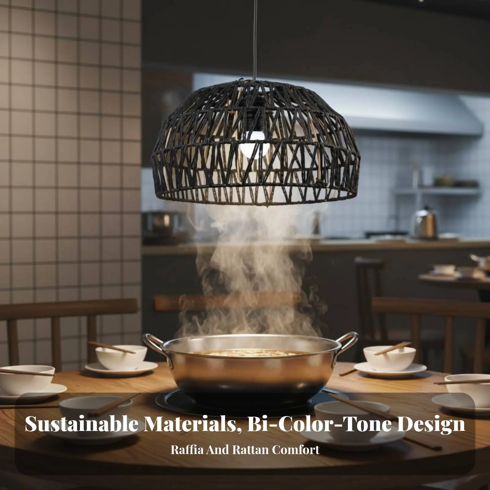Paper Cord Hanging Shade Natural Texture Woven Hanging Lamp Shade Handmade Rattan Look Lampshade Warm Ambiance for Dining Room
Paper Cord Hanging Shade Natural Texture Woven Hanging Lamp Shade Handmade Rattan Look Lampshade Warm Ambiance for Dining Room