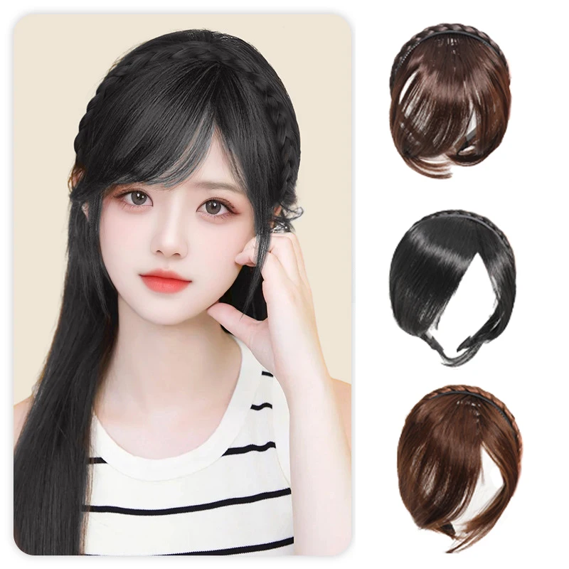 Synthetic Bangs Wig Hairpiece Natural Flase Hair Fringe Extension with Headband Add Bangs Volume Female Wig Hair for Daily Use
Synthetic Bangs Wig Hairpiece Natural Flase Hair Fringe Extension with Headband Add Bangs Volume Female Wig Hair for Daily Use