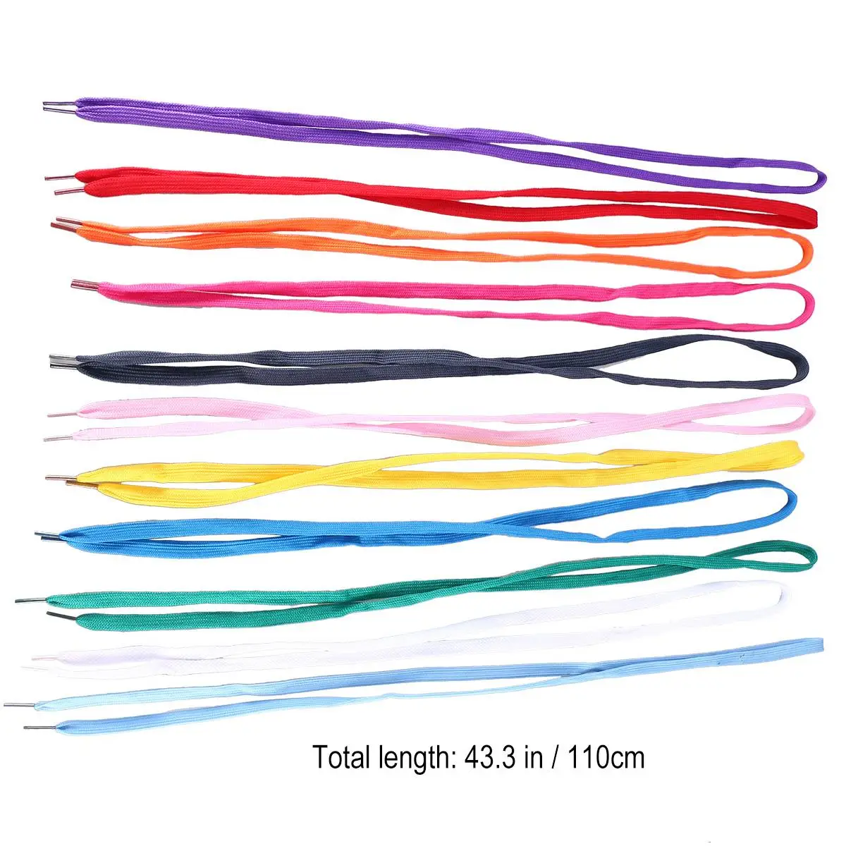 12 Pairs Colorful 110x08cm Flat Shoelaces Polyester Nylon for Sneakers Athletic Shoes Boots Laces Strings Accessories
12 Pairs Colorful 110x08cm Flat Shoelaces Polyester Nylon for Sneakers Athletic Shoes Boots Laces Strings Accessories