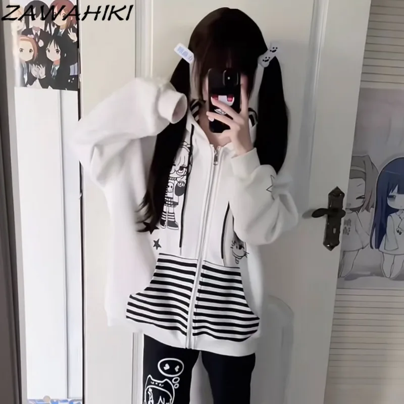 Y2k Fashion Hoodies Women Patchwork Striped Top Female Drawstring Contrast Color Sweatshirts Preppy Office Lady Women's Coat
Y2k Fashion Hoodies Women Patchwork Striped Top Female Drawstring Contrast Color Sweatshirts Preppy Office Lady Women's Coat