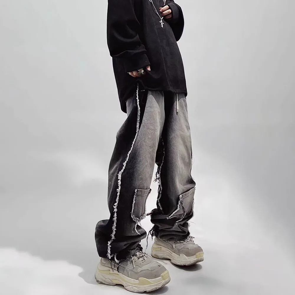 Mens Fashion Jeans American Retro High Street Loose Large Size Workwear Jeans Distressed Straight Floor-Length Trousers Men
Mens Fashion Jeans American Retro High Street Loose Large Size Workwear Jeans Distressed Straight Floor-Length Trousers Men