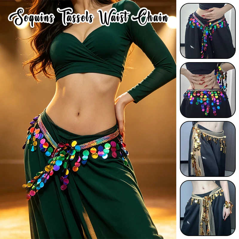 Fashion Belly Dance Sequins Tassels Waist Chain With Bracelet Shiny Hip Hop Waist Towel Jazz Indian Dance Deor Accessories
Fashion Belly Dance Sequins Tassels Waist Chain With Bracelet Shiny Hip Hop Waist Towel Jazz Indian Dance Deor Accessories