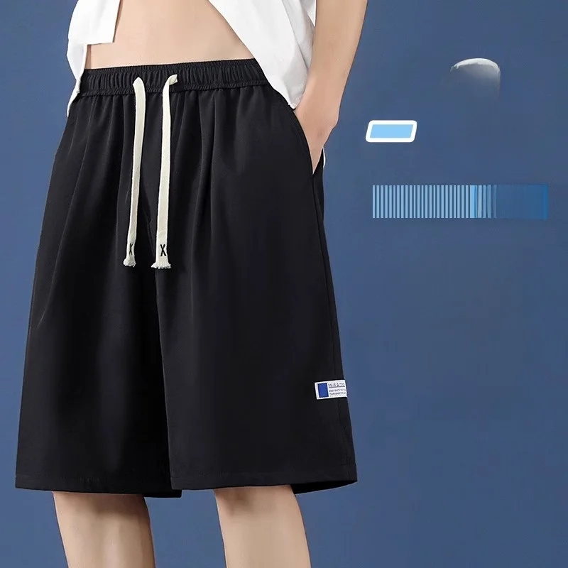 Мужские спортивные шорты из ледяного шелка: летние, быстросохнущие, тонкие, свободные, для бега, эластичные, повседневные, молодежные, весенние, модные
Мужские спортивные шорты из ледяного шелка: летние, быстросохнущие, тонкие, свободные, для бега, эластичные, повседневные, молодежные, весенние, модные