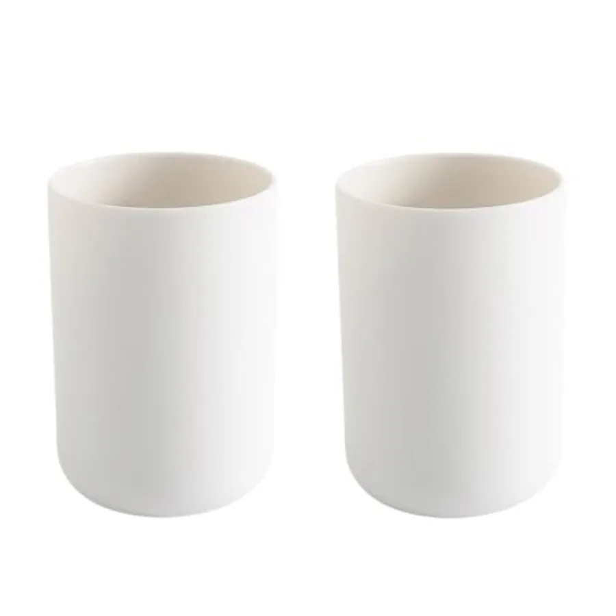 2 Pieces Plastic Bathroom Tumbler Cup Toothbrush Holder Organizer Tumbler Cups for Bathroom Vanity, 300ml, White
2 Pieces Plastic Bathroom Tumbler Cup Toothbrush Holder Organizer Tumbler Cups for Bathroom Vanity, 300ml, White