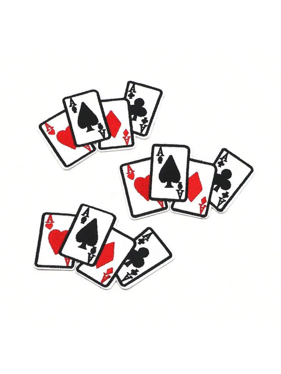 3pcs Embroidered Ace Playing Cards Iron-On Patches For Customizing Jackets, Hats, Bags, And Shoes
3pcs Embroidered Ace Playing Cards Iron-On Patches For Customizing Jackets, Hats, Bags, And Shoes