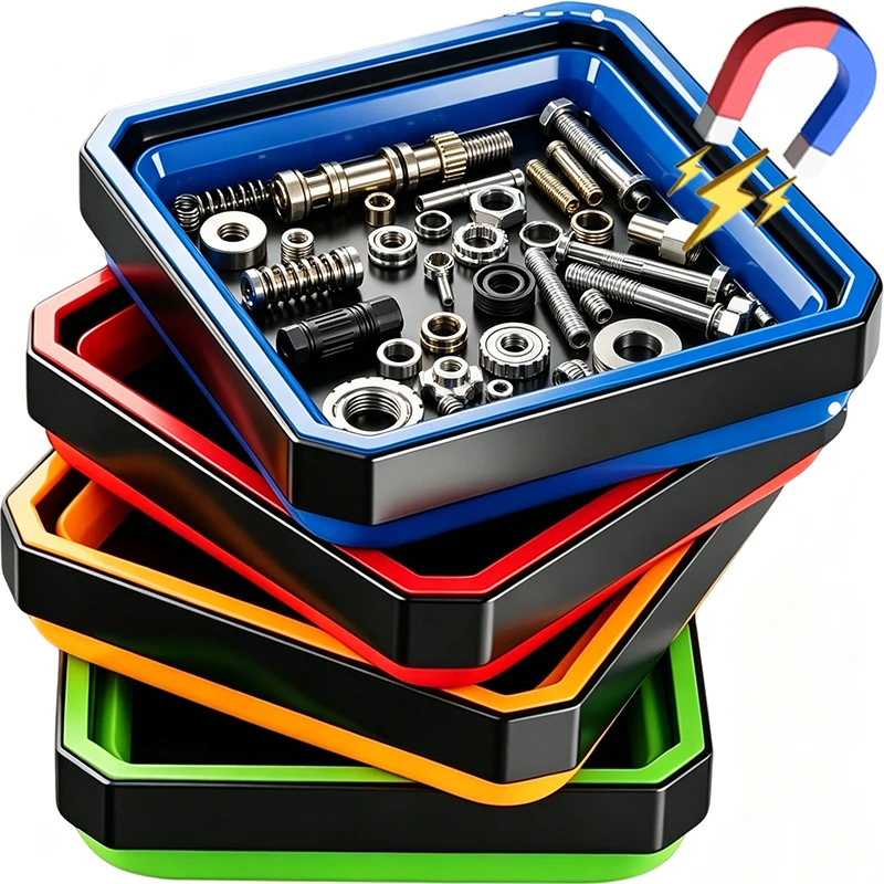 Magnetic Parts Tray Foldable Silicone Screw Bolts Nuts Foldable Square Silicone Bowls Small Metal Parts Magnetic Storage Box
Magnetic Parts Tray Foldable Silicone Screw Bolts Nuts Foldable Square Silicone Bowls Small Metal Parts Magnetic Storage Box